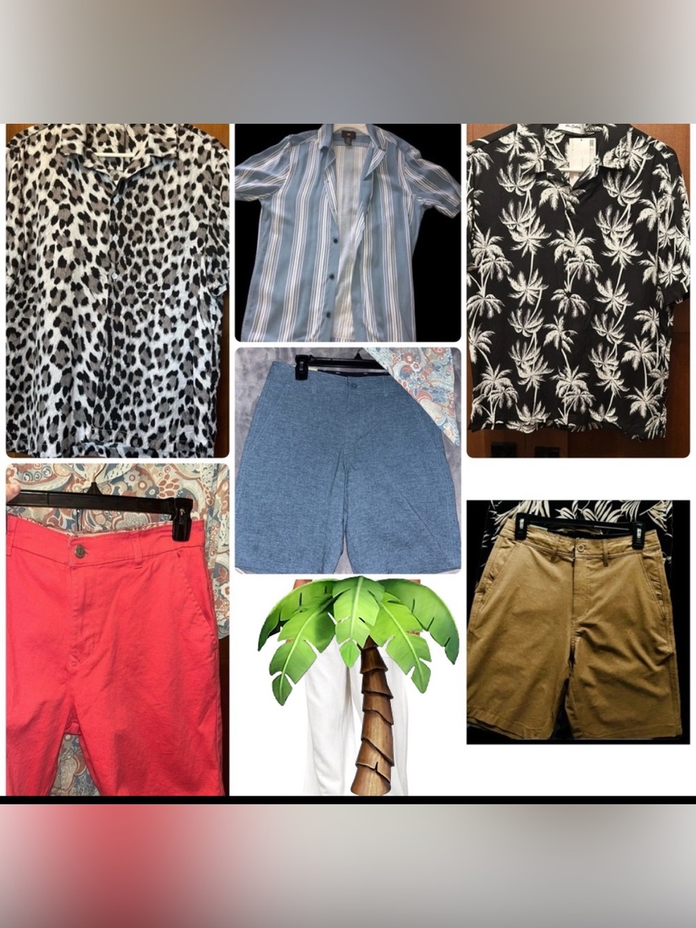 Men’s 6 piece lot. Size small NEW 3 bottoms & 3 tops Hawaiian